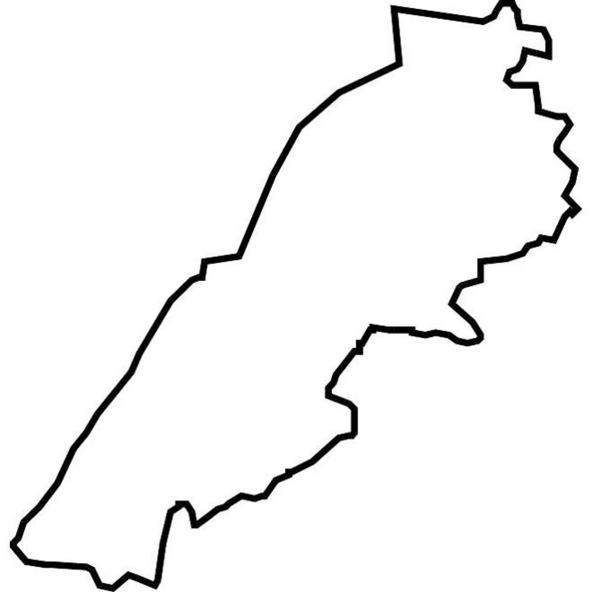 mapa Libanu mapa wektor 