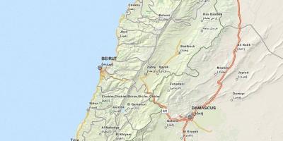Mapa GPS mapa Libanu