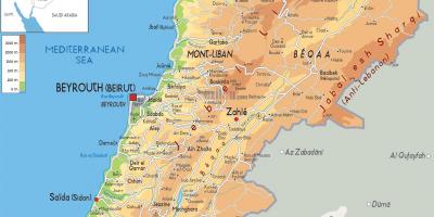 Mapa Libanu fizycznej