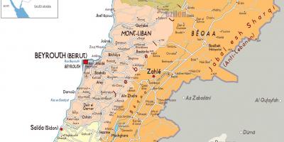 Liban mapa szczegółowa