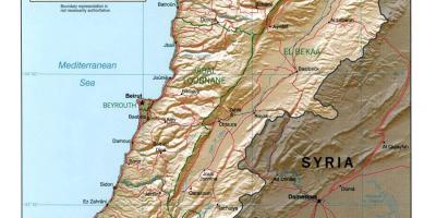 Mapa topograficzna Libanu